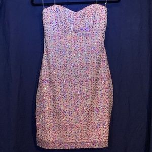 Pink sequin dress